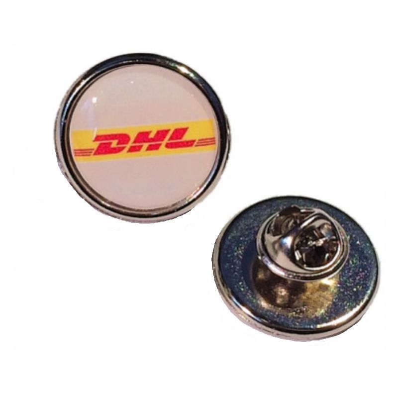 Premium Badge 18mm round silv clutch and printed dome